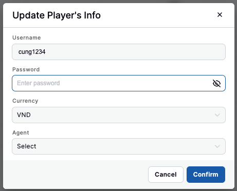 Change Player Password